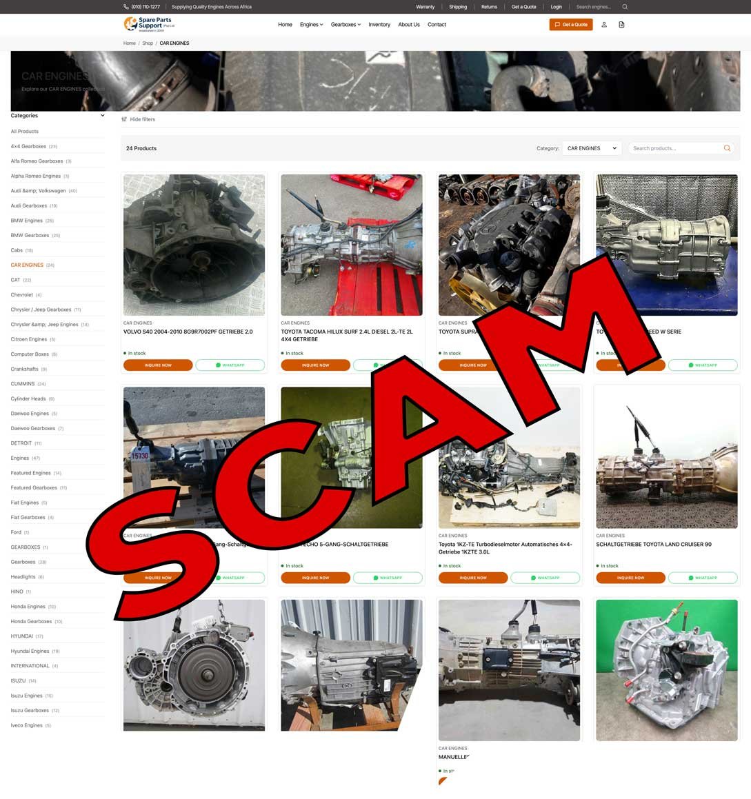 Spare Parts Support Scam Car Engines Used Car Engines Replacement Engines Car Engines South Africa Engine Supplier South Africa Image