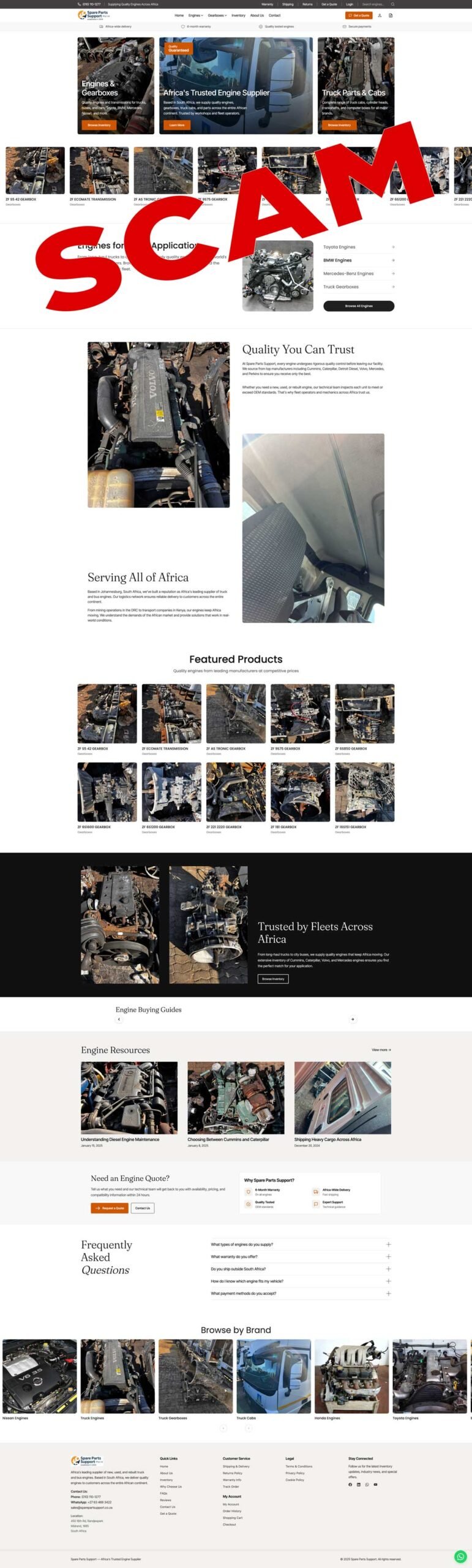 Spare-Parts-Support-Home-Page-Scam-Image1